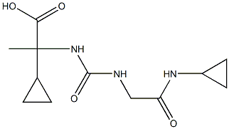 2-cyclopropyl-2-[({[2-(cyclopropylamino)-2-oxoethyl]amino}carbonyl)amino]propanoic acid Structure