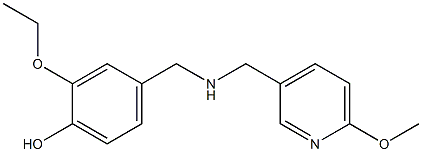 2-ethoxy-4-({[(6-methoxypyridin-3-yl)methyl]amino}methyl)phenol 구조식 이미지