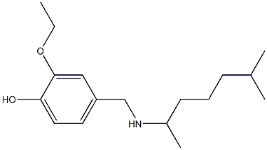2-ethoxy-4-{[(6-methylheptan-2-yl)amino]methyl}phenol 구조식 이미지