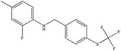 2-fluoro-4-methyl-N-({4-[(trifluoromethyl)sulfanyl]phenyl}methyl)aniline 구조식 이미지