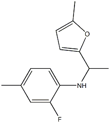 2-fluoro-4-methyl-N-[1-(5-methylfuran-2-yl)ethyl]aniline 구조식 이미지