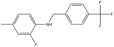 2-fluoro-4-methyl-N-{[4-(trifluoromethyl)phenyl]methyl}aniline 구조식 이미지