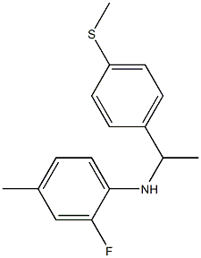 2-fluoro-4-methyl-N-{1-[4-(methylsulfanyl)phenyl]ethyl}aniline Structure