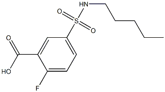 2-fluoro-5-(pentylsulfamoyl)benzoic acid Structure