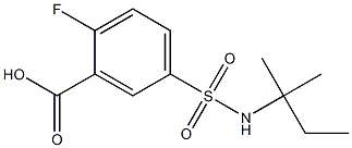 2-fluoro-5-[(2-methylbutan-2-yl)sulfamoyl]benzoic acid Structure