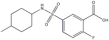 2-fluoro-5-[(4-methylcyclohexyl)sulfamoyl]benzoic acid Structure