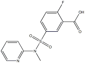 2-fluoro-5-[methyl(pyridin-2-yl)sulfamoyl]benzoic acid 구조식 이미지