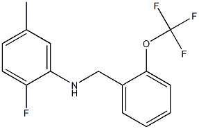 2-fluoro-5-methyl-N-{[2-(trifluoromethoxy)phenyl]methyl}aniline 구조식 이미지