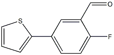 2-fluoro-5-thien-2-ylbenzaldehyde 구조식 이미지