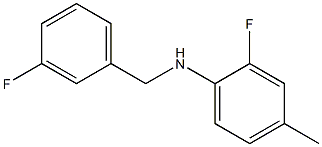 2-fluoro-N-[(3-fluorophenyl)methyl]-4-methylaniline Structure
