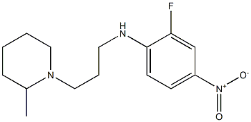 2-fluoro-N-[3-(2-methylpiperidin-1-yl)propyl]-4-nitroaniline 구조식 이미지