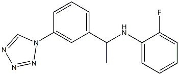 2-fluoro-N-{1-[3-(1H-1,2,3,4-tetrazol-1-yl)phenyl]ethyl}aniline Structure