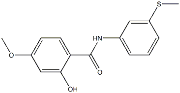 2-hydroxy-4-methoxy-N-[3-(methylsulfanyl)phenyl]benzamide Structure