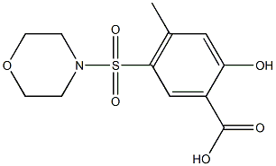 2-hydroxy-4-methyl-5-(morpholine-4-sulfonyl)benzoic acid Structure