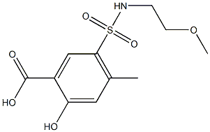 2-hydroxy-5-[(2-methoxyethyl)sulfamoyl]-4-methylbenzoic acid Structure