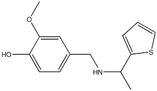 2-methoxy-4-({[1-(thiophen-2-yl)ethyl]amino}methyl)phenol 구조식 이미지