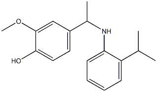 2-methoxy-4-(1-{[2-(propan-2-yl)phenyl]amino}ethyl)phenol 구조식 이미지