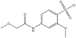 2-methoxy-4-(2-methoxyacetamido)benzene-1-sulfonyl chloride Structure