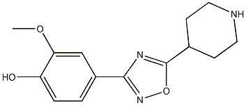 2-methoxy-4-[5-(piperidin-4-yl)-1,2,4-oxadiazol-3-yl]phenol Structure
