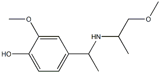 2-methoxy-4-{1-[(1-methoxypropan-2-yl)amino]ethyl}phenol Structure