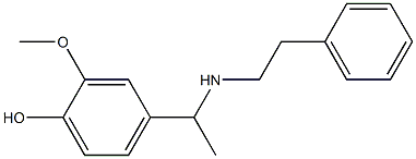 2-methoxy-4-{1-[(2-phenylethyl)amino]ethyl}phenol Structure