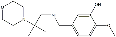 2-methoxy-5-({[2-methyl-2-(morpholin-4-yl)propyl]amino}methyl)phenol Structure