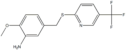 2-methoxy-5-({[5-(trifluoromethyl)pyridin-2-yl]sulfanyl}methyl)aniline Structure