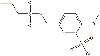 2-methoxy-5-(propane-1-sulfonamidomethyl)benzene-1-sulfonyl chloride 구조식 이미지