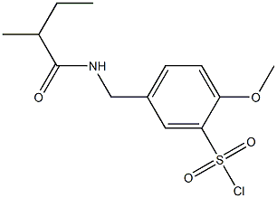 2-methoxy-5-[(2-methylbutanamido)methyl]benzene-1-sulfonyl chloride Structure