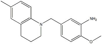 2-methoxy-5-[(6-methyl-1,2,3,4-tetrahydroquinolin-1-yl)methyl]aniline Structure