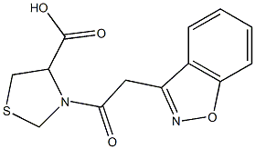 3-(1,2-benzisoxazol-3-ylacetyl)-1,3-thiazolidine-4-carboxylic acid 구조식 이미지