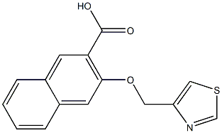 3-(1,3-thiazol-4-ylmethoxy)naphthalene-2-carboxylic acid 구조식 이미지