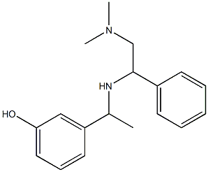 3-(1-{[2-(dimethylamino)-1-phenylethyl]amino}ethyl)phenol 구조식 이미지