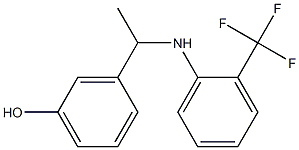 3-(1-{[2-(trifluoromethyl)phenyl]amino}ethyl)phenol Structure