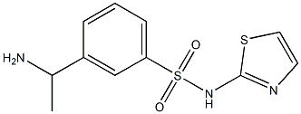 3-(1-aminoethyl)-N-(1,3-thiazol-2-yl)benzene-1-sulfonamide 구조식 이미지