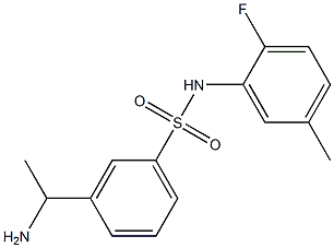 3-(1-aminoethyl)-N-(2-fluoro-5-methylphenyl)benzene-1-sulfonamide 구조식 이미지