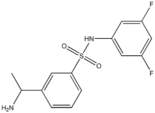 3-(1-aminoethyl)-N-(3,5-difluorophenyl)benzene-1-sulfonamide 구조식 이미지