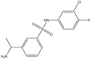 3-(1-aminoethyl)-N-(3-chloro-4-fluorophenyl)benzene-1-sulfonamide 구조식 이미지