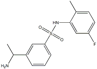 3-(1-aminoethyl)-N-(5-fluoro-2-methylphenyl)benzene-1-sulfonamide 구조식 이미지