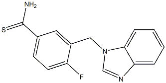 3-(1H-benzimidazol-1-ylmethyl)-4-fluorobenzenecarbothioamide Structure