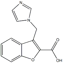 3-(1H-imidazol-1-ylmethyl)-1-benzofuran-2-carboxylic acid Structure