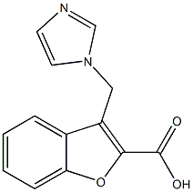 3-(1H-imidazol-1-ylmethyl)-1-benzofuran-2-carboxylic acid 구조식 이미지