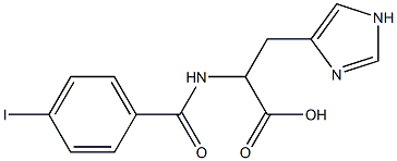 3-(1H-imidazol-4-yl)-2-[(4-iodophenyl)formamido]propanoic acid Structure