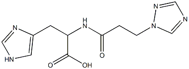 3-(1H-imidazol-4-yl)-2-[3-(1H-1,2,4-triazol-1-yl)propanamido]propanoic acid Structure