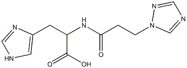 3-(1H-imidazol-4-yl)-2-[3-(1H-1,2,4-triazol-1-yl)propanamido]propanoic acid 구조식 이미지