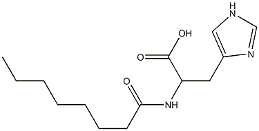 3-(1H-imidazol-4-yl)-2-octanamidopropanoic acid 구조식 이미지