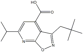 3-(2,2-dimethylpropyl)-6-(propan-2-yl)pyrido[3,2-d][1,2]oxazole-4-carboxylic acid 구조식 이미지