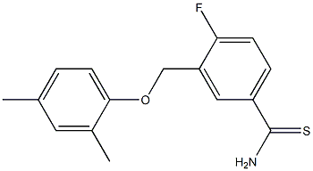 3-(2,4-dimethylphenoxymethyl)-4-fluorobenzene-1-carbothioamide Structure