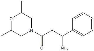 3-(2,6-dimethylmorpholin-4-yl)-3-oxo-1-phenylpropan-1-amine Structure