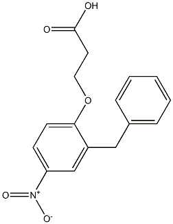 3-(2-benzyl-4-nitrophenoxy)propanoic acid Structure